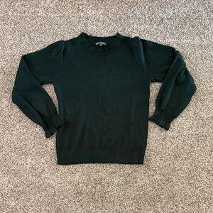 Adrianna Papell Deep Green Ribbed Sweater